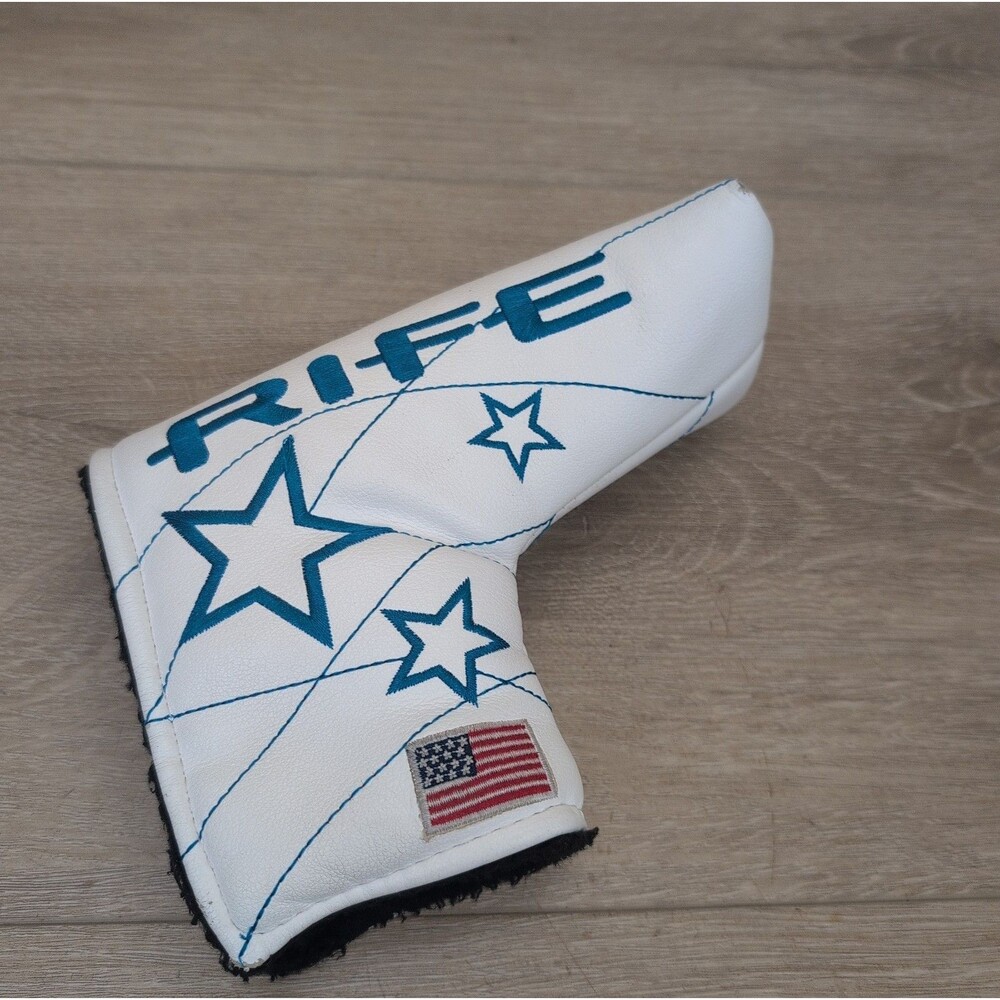 Rife Golf Patriot USA Flag Blade Putter Head Cover Blue Stars Headcover